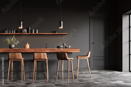 Modern Kitchen with Bar Seating