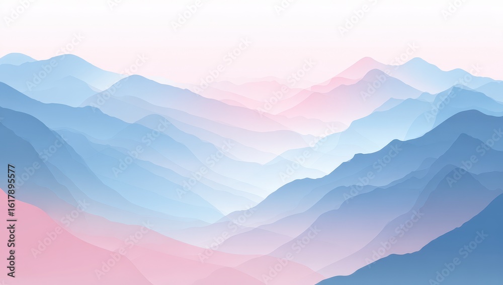 Obraz premium Pastel mountains in soft light (1)