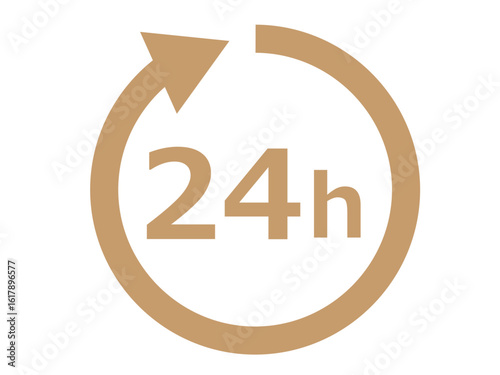 24時間営業のアイコン（マーク）