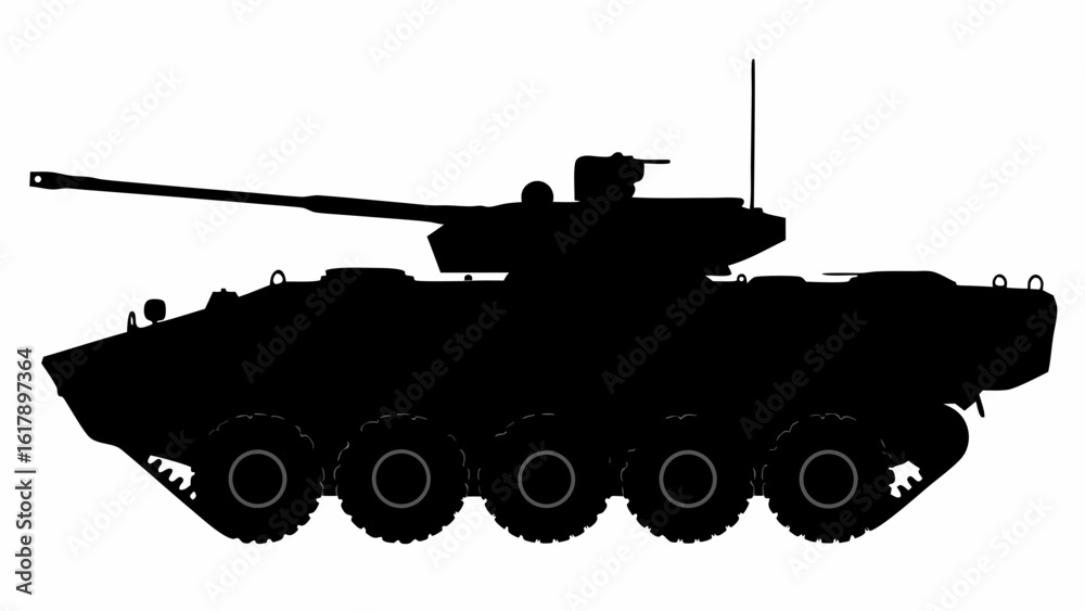 Fototapeta premium Armored Vehicle Silhouette