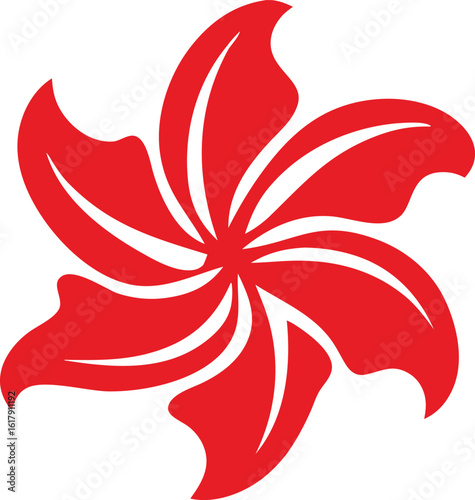 Vibrant red bauhinia flower emblem symbolizing hong kong s identity and resilience
