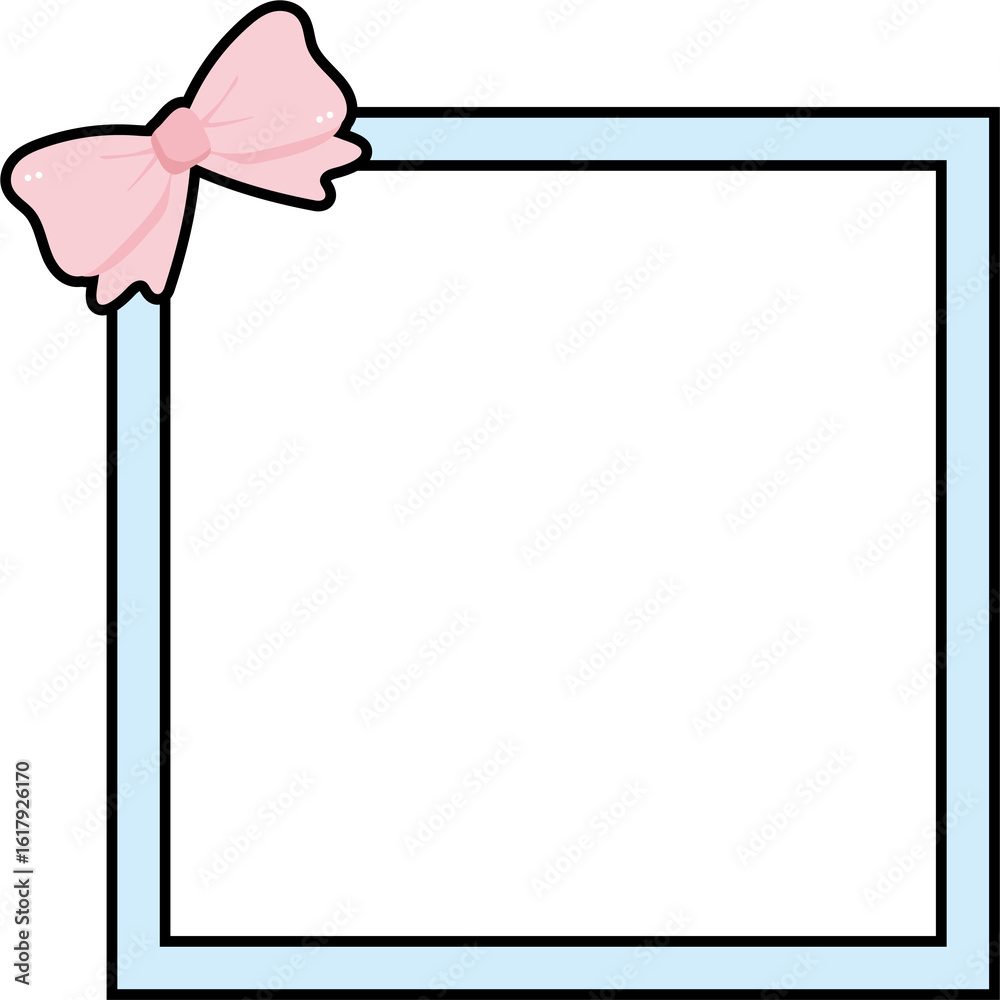 Obraz premium Decorative Pink Frame with Bow Design