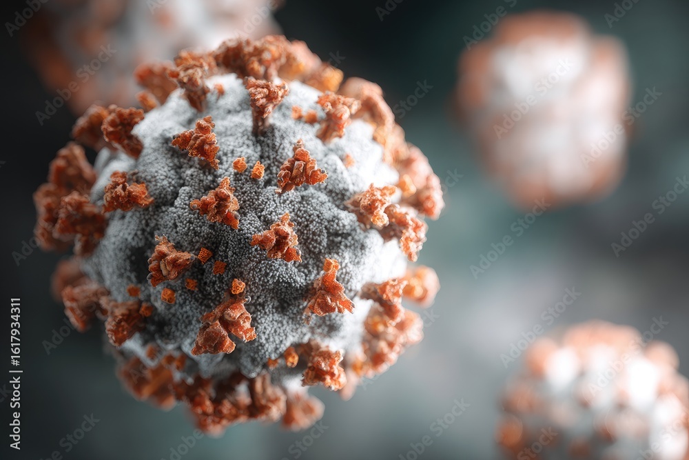 Obraz premium Microscopic Virus Image