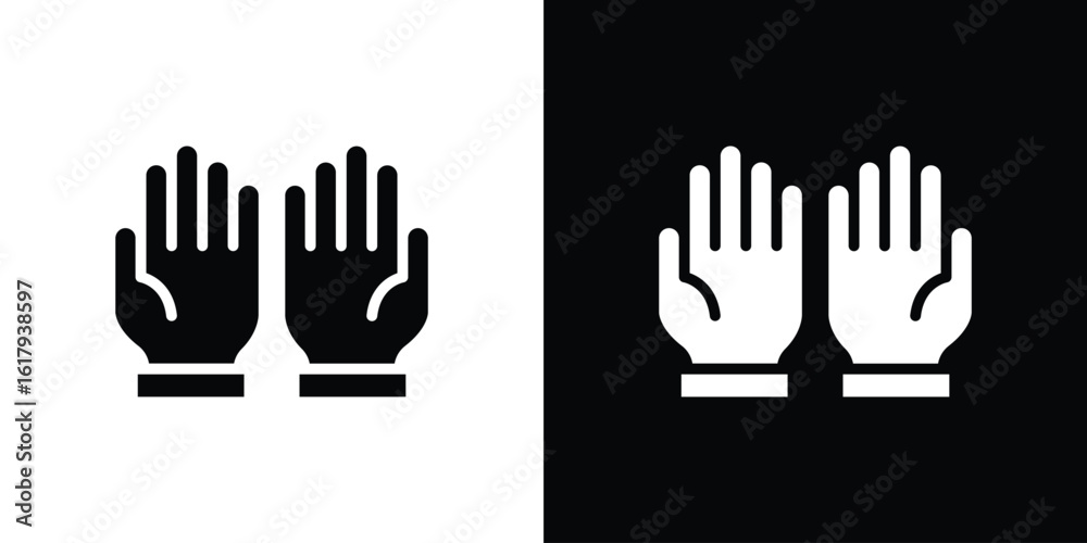 Fototapeta premium Pray icon set in black glyph style. silhouette collection vector illustration.