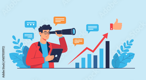 Analyzing Market Trends and Future Growth Opportunities with a Telescope