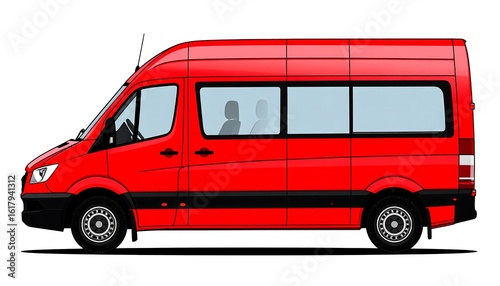 Red van side profile