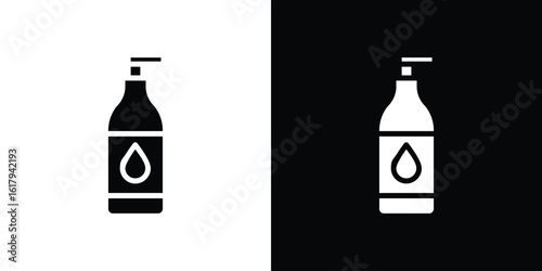 Face cleanser icon set in black glyph style. silhouette collection vector illustration.
