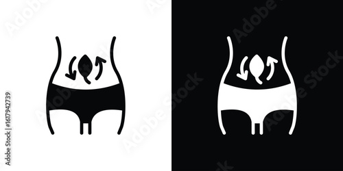Detox icon set in black glyph style. silhouette collection vector illustration.