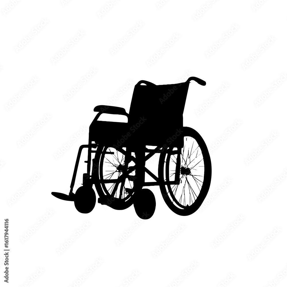 Fototapeta premium A silhouette of a wheelchair, representing mobility and assistance.