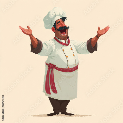 happy male chef