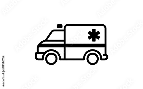Wallpaper Mural Ambulance isolated on white background Torontodigital.ca
