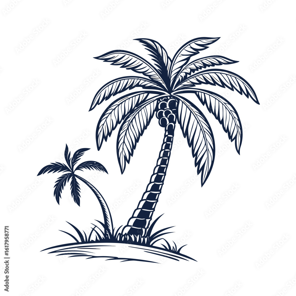 Fototapeta premium Palm tree icon vector. Adobe Illustrator Artwork