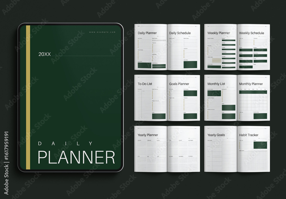 Sample Planner Layout Planner Template Design Layout Stock Template | Adobe Stock
