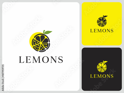 lemon logo vector
