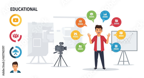 Creative Online Education And Video Production Studio Content Design