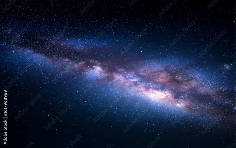Fototapeta premium Milky Way Galaxy Night Sky Panorama