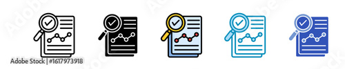 Audit Trail  Icon Set Multiple Style Collection