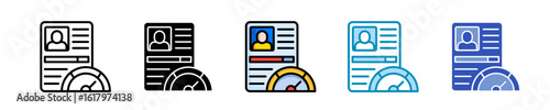 Credit Evaluation  Icon Set Multiple Style Collection