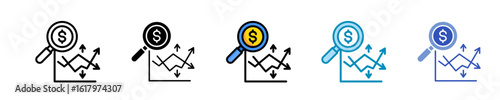 Variance Analysis  Icon Set Multiple Style Collection
