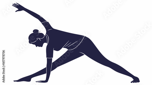 yoga pose silhouette vector meditation