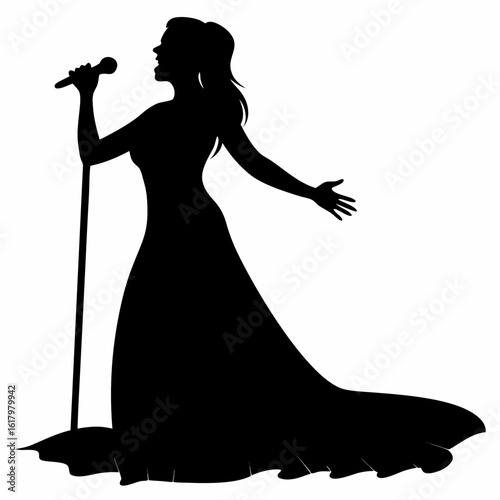 Vocalist Singer Microphone Silhouette
