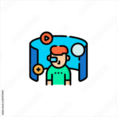 Technician Operating Industrial Machine Unit