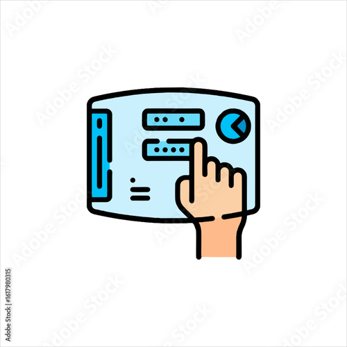 Touchscreen Control Panel With Finger