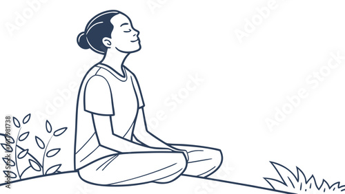 yoga pose silhouette vector relaxinbg meditation