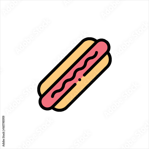 Hotdog with mustard sits on white plate, a tasty snack ready to be eaten, simple and inviting. captured in beautiful natural lighting.