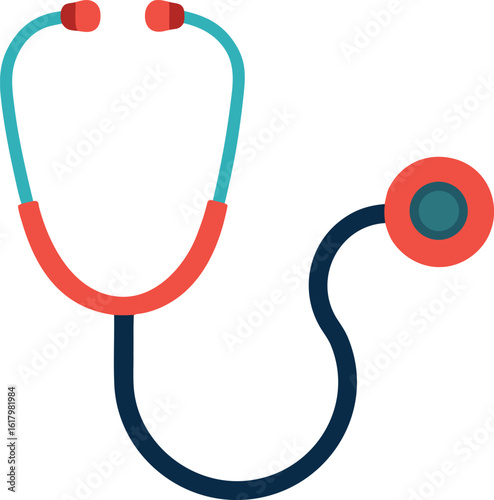 A stethoscope isolated on white background