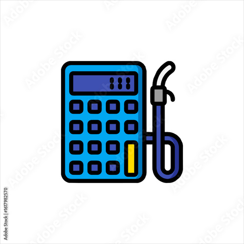 Gas pump displays price at station, showing the cost of fuel with a modern and clean aesthetic. featuring stunning details and textures.