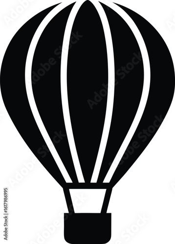 Hot Air Balloon Silhouette Icon