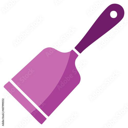 Spatula for Cooking and Baking Food Preparation. Kitchen Utensil in Purple Tones for Serving