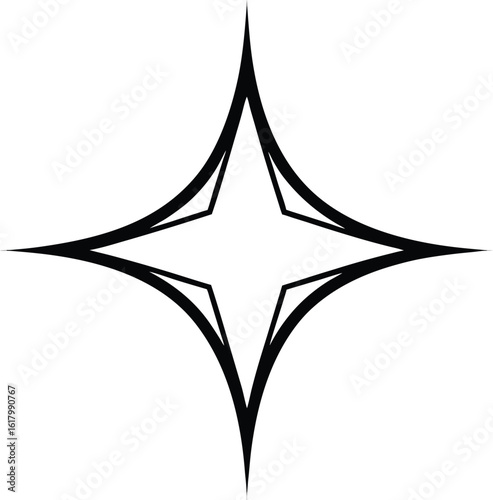 midnight star icon on transparent background