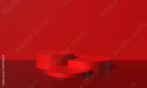 red pink orange color podium stage circle round dais present showcase pedestal product luxury product advertisement marketing marketing sale exhibition merry christmas xmas happy new year fashion art