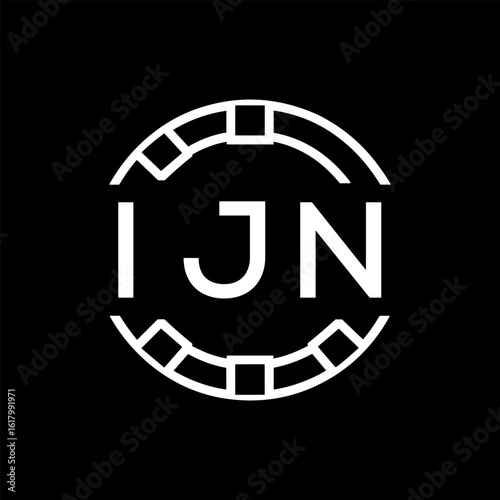 Fotografía IJN Modern Nature Inspired Logo with Red and Green Leaves, IJN Later Logo, Abstr