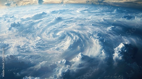 A view of the sky with clouds moving in a specific direction, representing zonal winds.