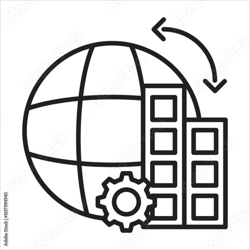 Obraz na płótnie Outsorcing icon outline vector