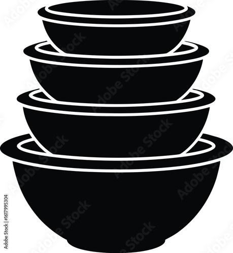 Stacked Bowls Silhouette