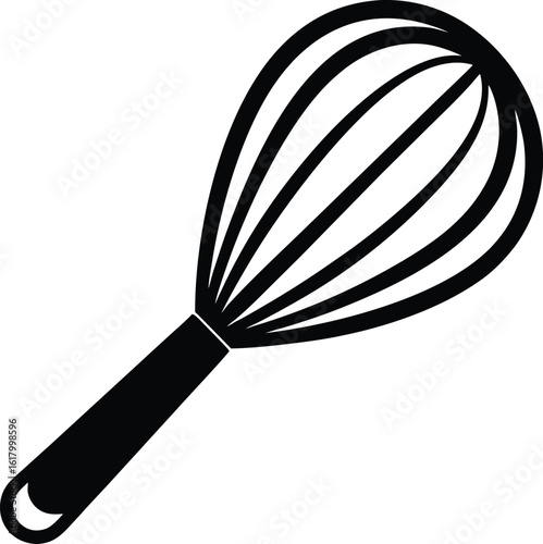 kitchen whisk isolated on white with clipping path