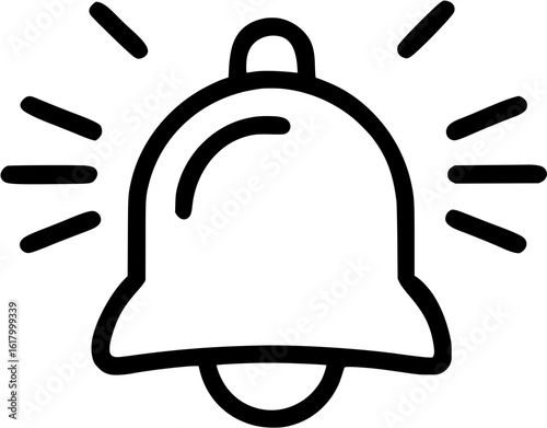 Snooze alarm in icon outline , daily concept.