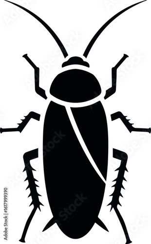 cockroach insect isolated on white background common household pest bug for nature and pest control illustration
