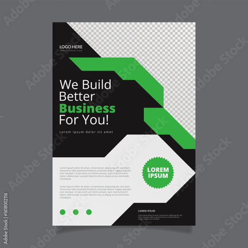 Poster cover book design template with space for photo background, Use for annual report, proposal, portfolio, brochure, flyer, leaflet, catalog, magazine, booklet.