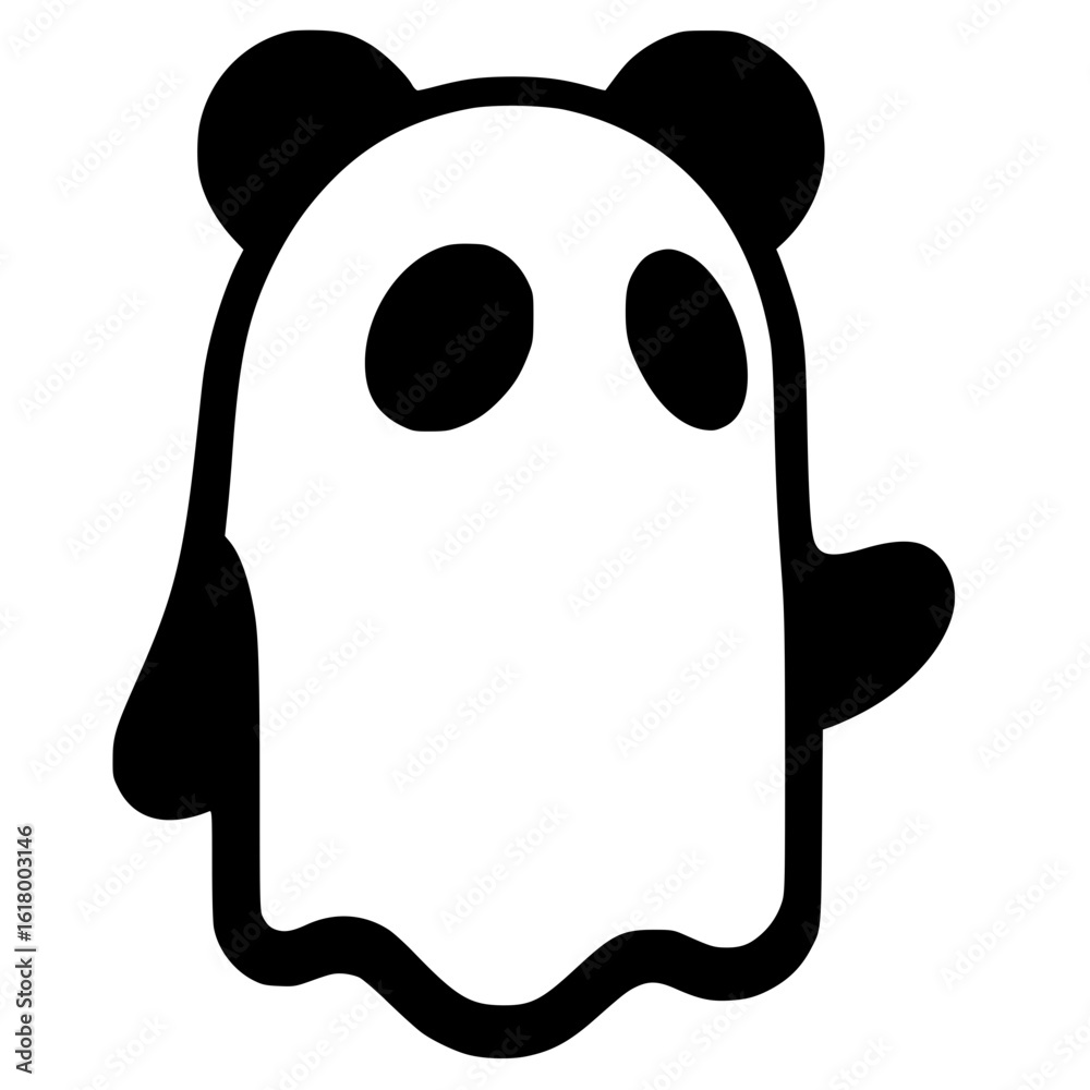 Obraz premium Panda ghost silhouette