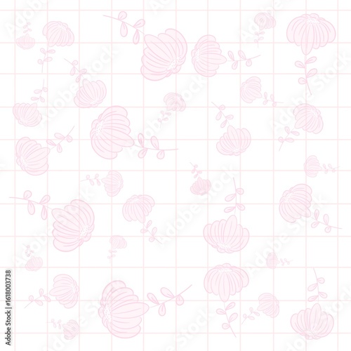 “Pastel floral and nature-inspired background with a soft and gentle tone”