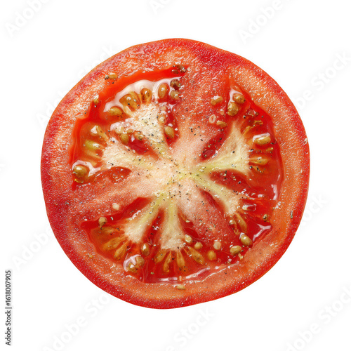 Wallpaper Mural  a tomato slice with seeds in it [Transparent Background PNG]. Torontodigital.ca