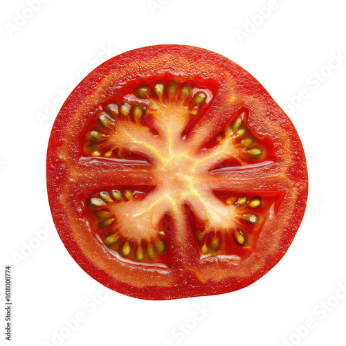 Wallpaper Mural  a tomato slice with seeds in it [Transparent Background PNG]. Torontodigital.ca