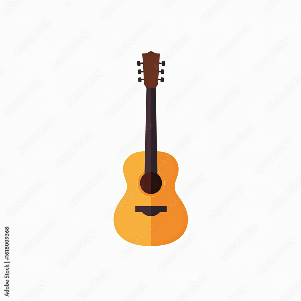 Obraz premium Simple Acoustic Guitar Illustration