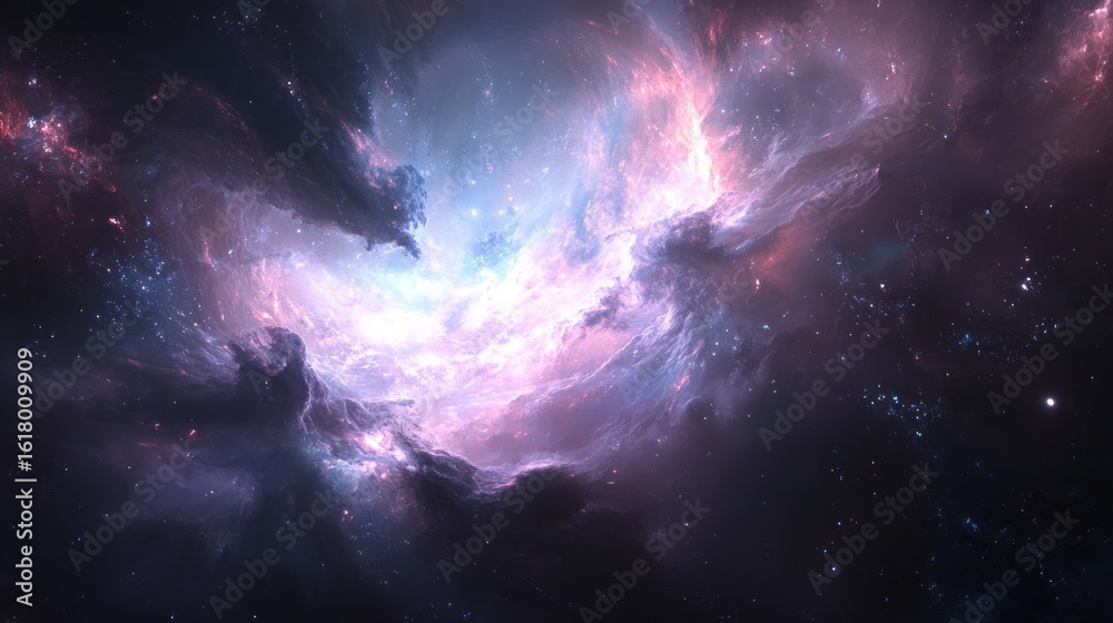 Fototapeta premium Nebula swirls in space