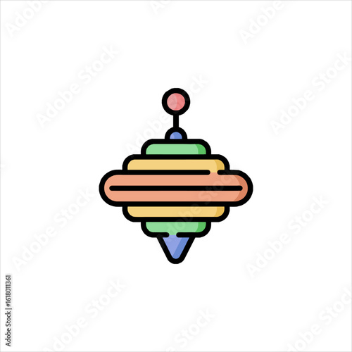 Spinning Top Toy Icon